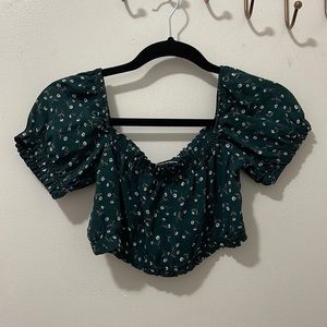 USED BRANDY MELVILLE Floral Crop Top